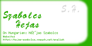 szabolcs hejas business card